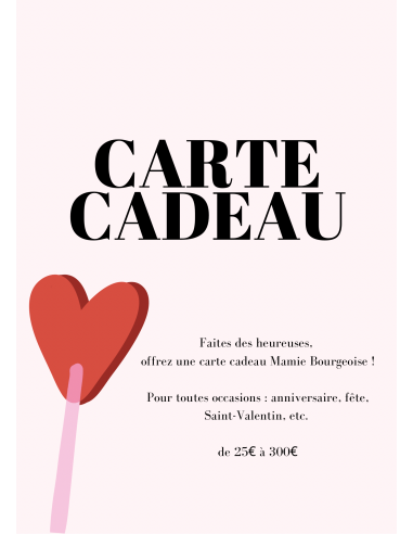 Cartes-cadeaux Vous souhaitez 