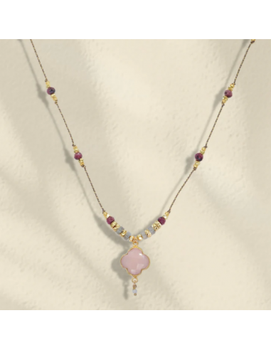 Collier Amazonia Quartz rose Amélioration de cerveau avec