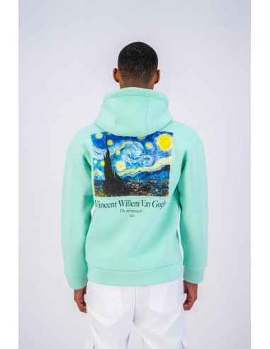 Sweat Capuche aqua Van Gogh Venez acheter