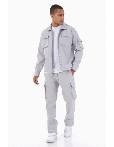 Ensemble Homme Veste et Pantalon Cargo Gris meilleur choix