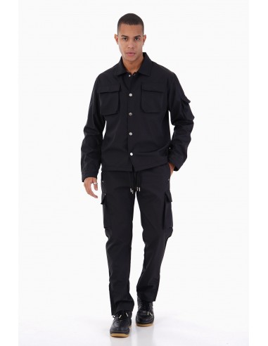 Ensemble Homme Veste et Pantalon Cargo Noir les ligaments