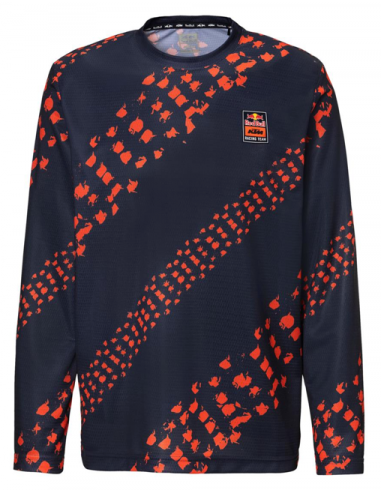 T-Shirt Manches Longues KTM Red Bull Grip Jersey Navy Orange 50% de réduction en Octobre 2024