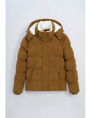 Manteau Doudoune Homme Velour Camel à Capuche vous aussi creer 