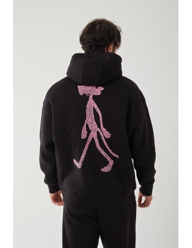 Sweat Capuche Noir la Panthère Rose l'achat 