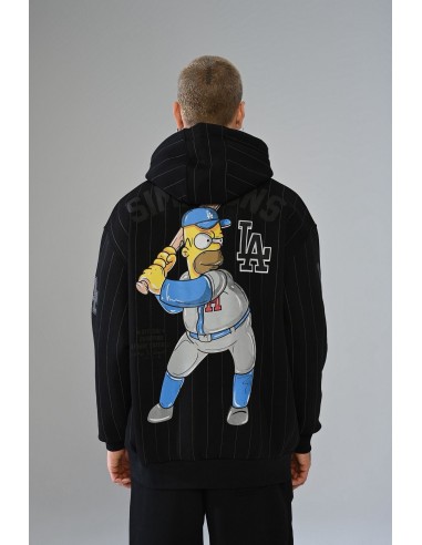 Sweat Capuche Noir Homer Simpson x LA Dodgers en linge