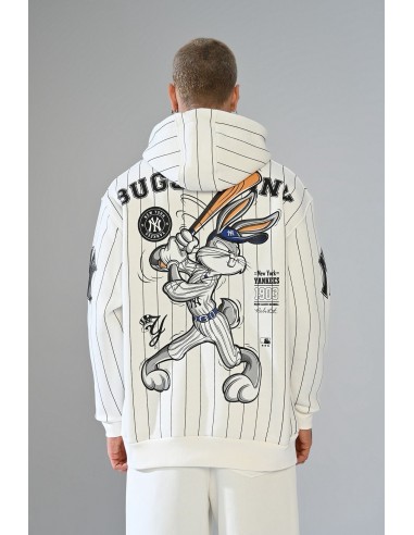 Sweat Capuche Blanc Bugs Bunny x Yankees france