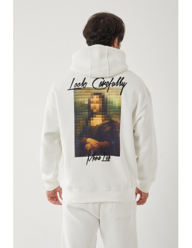 Sweat Capuche Mona Lisa Blanc shop