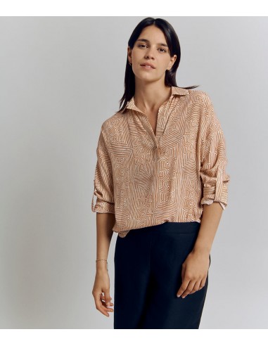 Blouse en crêpe de viscose CANNELLE/83048/536 pas cheres