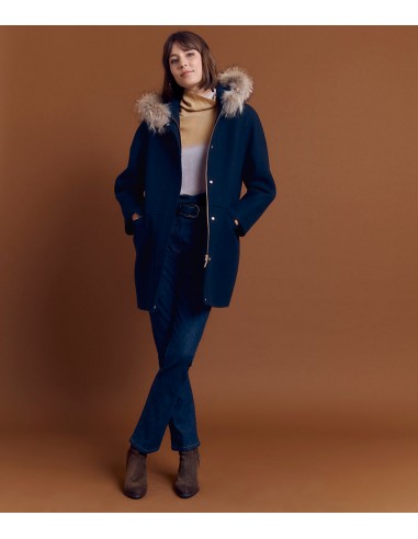 Manteau à capuche en laine MAELYS/84247/317 soldes