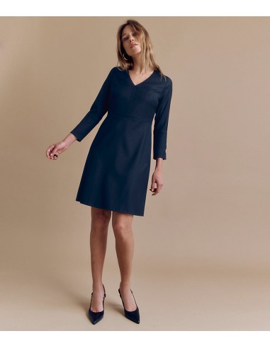 Robe en crêpe de laine RAMSES/84211/500 Véritable concentré