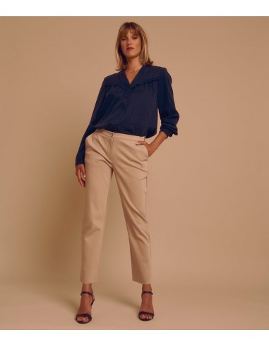 Pantalon droit en coton stretch PICOLINO85/85318/010 acheter en ligne