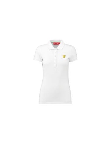 Polo Scuderia Ferrari pour femme avec logo Rouge ou Blanc Economisez 