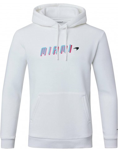 Sweat à Capuche McLaren Miami Néon Blanc le des métaux précieux