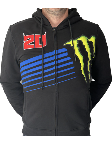 Sweat à Capuche Fabio Quartararo Monster Energy Unisexe Par le système avancé 