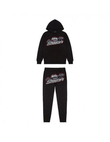 Trapstar Shooters Hooded Tracksuit - Blackout soldes