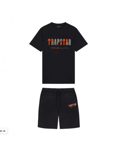 Trapstar Chenille Decoded Short Set - Black/Orange À commander