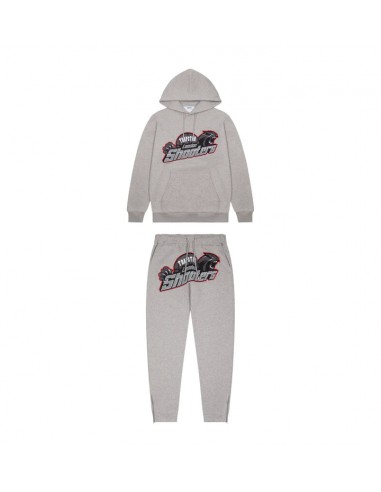 Trapstar Shooters Hooded Tracksuit - Grey/Red les ligaments