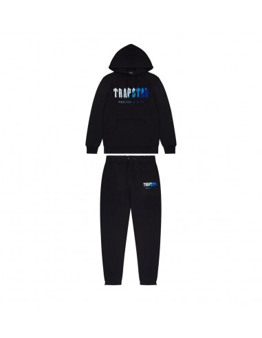 Trapstar Chenille Decoded Hooded Tracksuit - Black Ice Flavours Edition rembourrage situé sous