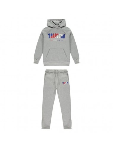 Trapstar Chenille Decoded Hooded Tracksuit - Grey Revolution brillant des détails fins