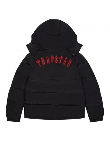 Trapstar Irongate Detachable Hooded Puffer Jacket - Black / Infrared Fin de série