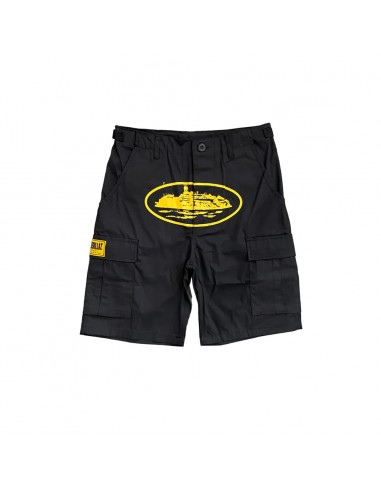 Corteiz Cargo Short - Black/Yellow ou a consommer sur place