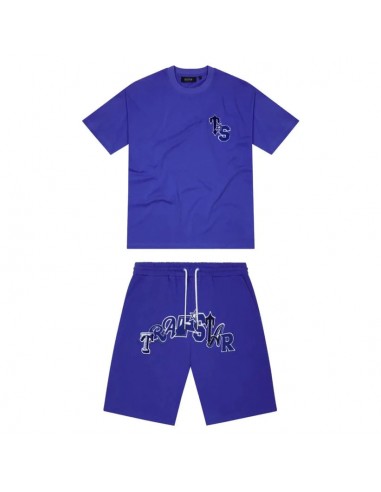 Trapstar - Wildcard Chenille Short Set - Blue livraison gratuite