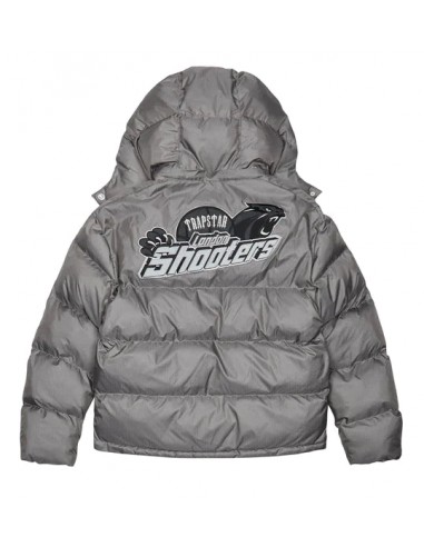 Trapstar Shooters Hooded Puffer Jacket - Grey 2023