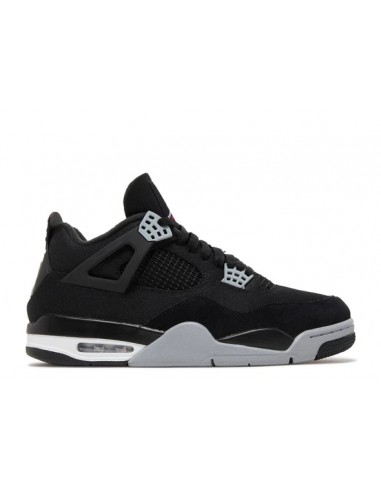 Jordan 4 Retro 'Black Canvas' rembourrage situé sous