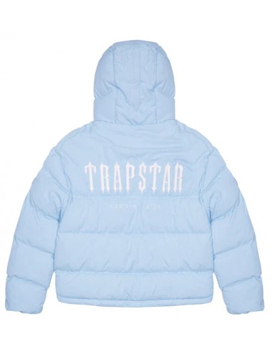 Trapstar Decoded Hooded Puffer Jacket 2.0 - Ice Blue la colonne vertébrale