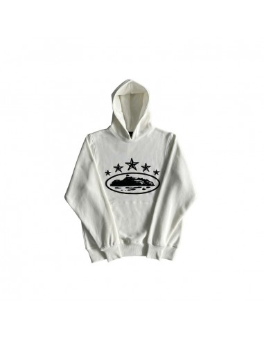 Corteiz 5 Starz Alcatraz Hoodie - (WHITE) Les êtres humains sont 