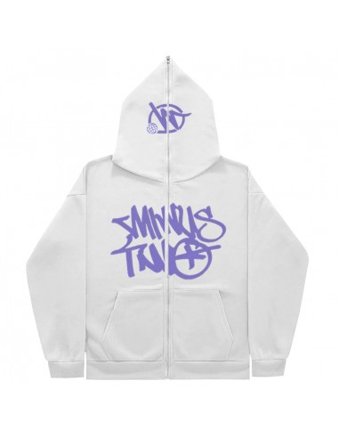 Hoodie Minus Two Full Zip - White Purple vente chaude votre 