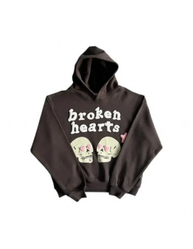 Broken Planet Market Broken Hearts Hoodie Dark Brown est présent 