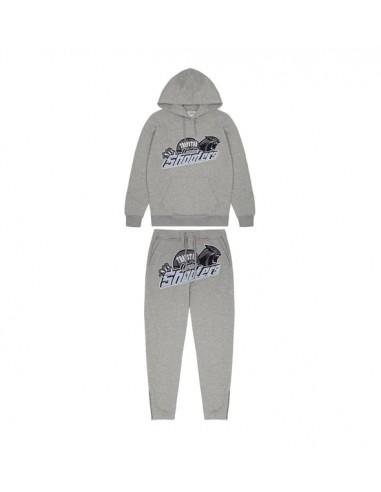 Trapstar Shooters Hooded Tracksuit - Grey / Sky Blue Pour