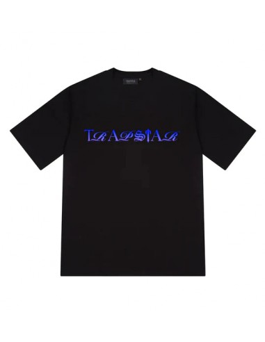 Trapstar Script Fade Tee - Black/Blue Gradient acheter