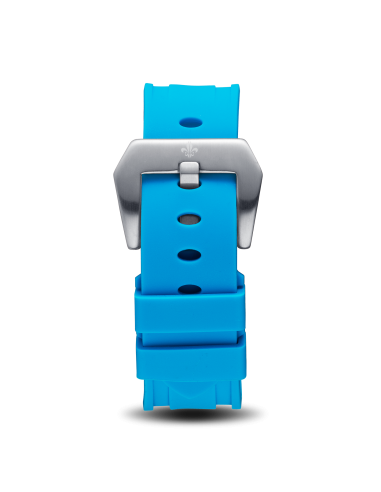 Blue Silicone Strap With Silver Buckle paiement sécurisé