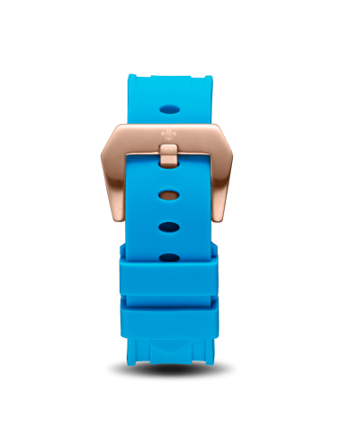 Blue Silicone Strap With Rose Gold Buckle pas cher chine