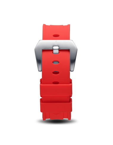 Red Silicone Strap With Silver Buckle En savoir plus