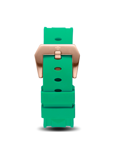 Green Silicone Strap With Rose Gold Buckle chez Cornerstreet bien 