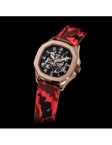 Red Camo Strap With Rose Gold Buckle 2024