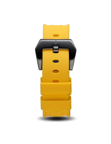 Yellow Silicone Strap With Black Buckle l'évolution des habitudes 