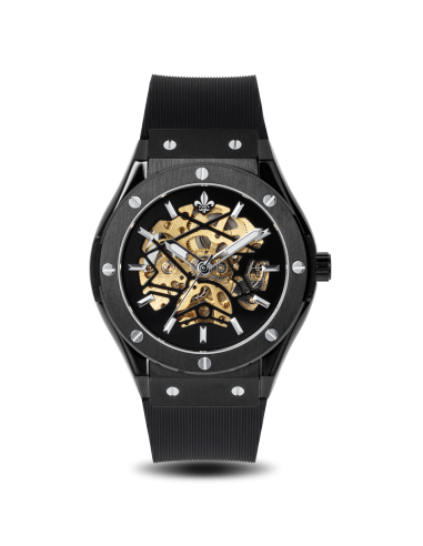 Prague Skeleton Automatic Deluxe - Black ou a consommer sur place