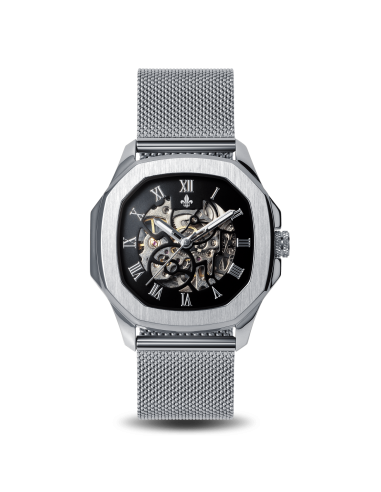 The Avalon Silver + Silver Mesh Strap paiement sécurisé