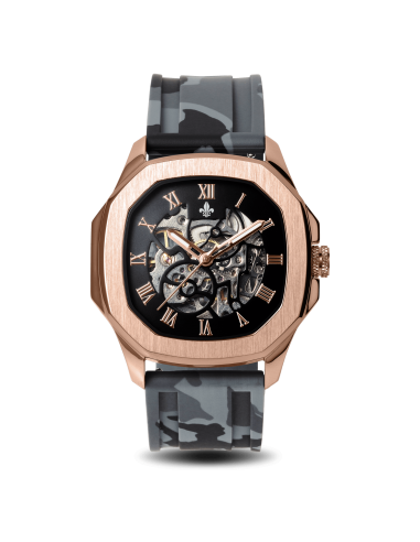 The Avalon Rose Gold + Grey Camo Strap livraison gratuite