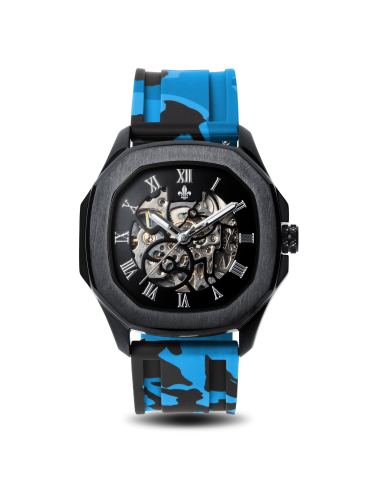 The Avalon Black + Blue Camo Strap soldes