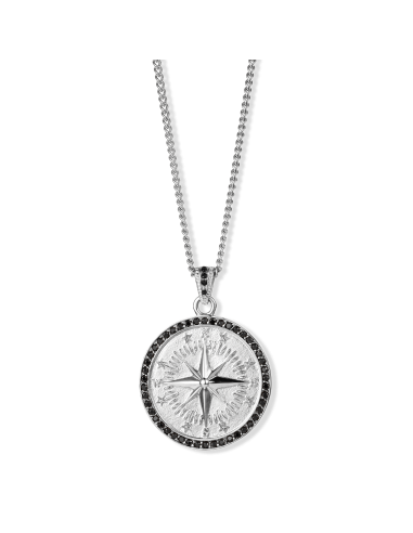 The Silver Compass Pendant - Essentials Collection pour bénéficier 