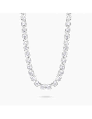 Pavé de brilliance chain 6mm silver français